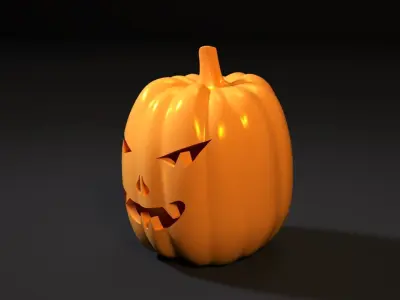 Scary halloween pumpkin 3D print model