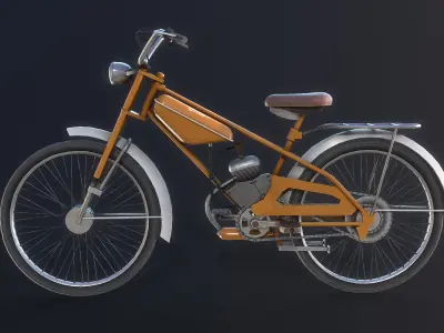 ZIF-77 Moped Low-poly Low-poly 3D model