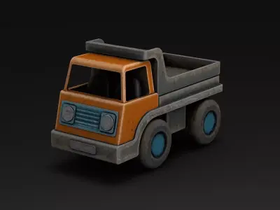 Toy  DUMP truck TEXTURED 3D model