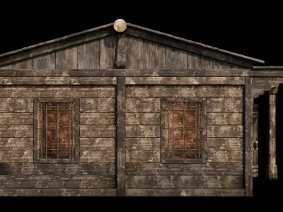 Medieval Houses 48- 4K Textures Game Ready Low-poly 3D model