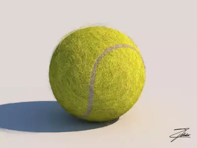 Tennis ball Low-poly 3D model