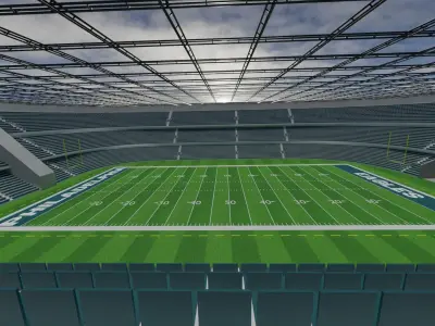 Philadelphia Eagles - American Football Stadium Low-poly 3D model