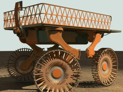 Mobile platform selfelevating vehicle 3D model