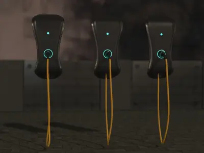 Charging Station Low-poly 3D model