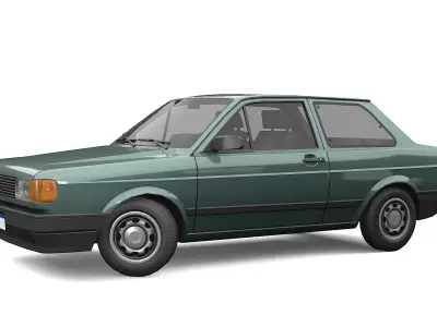 Car Voyage 1989  Low-poly 3D model