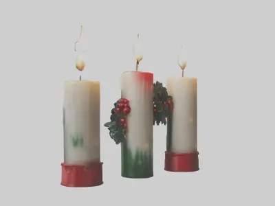 Christmas Candles model 3D model