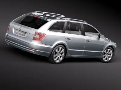 Skoda Superb Combi 2010 3D model