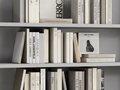 Books set Decor Low-poly 3D model