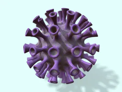 Virus coronavirus 3D model