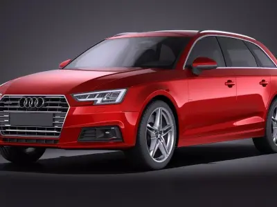Audi A4 Avant 2016 VRAY 3D model