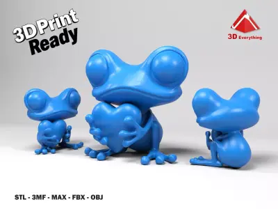 Loving frog 3D print model