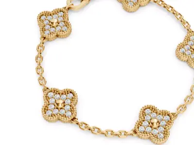 Alhambra Bracelet 3D print model