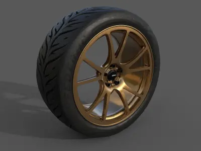 Konig Freeform 18x9 PCD 5x100 Rim Low-poly 3D model