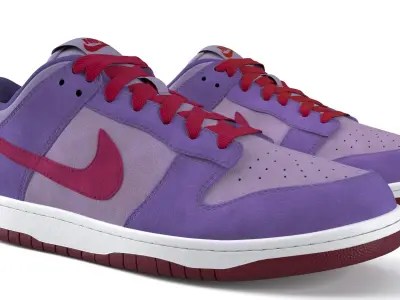 Nike Dunk Low Plum PBR Low-poly 3D model