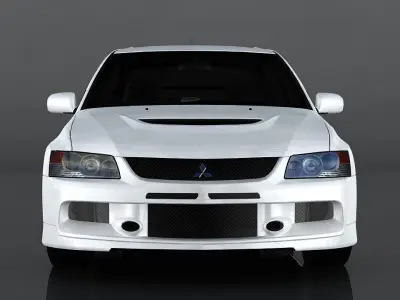 Mitsubishi Lancer Evolution IX MR 2006  Low-poly 3D model
