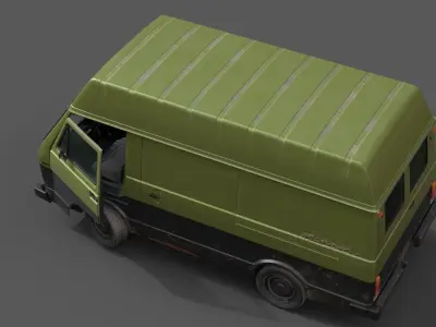 VW Van LT Volkswagen Lowpoly Low-poly 3D model