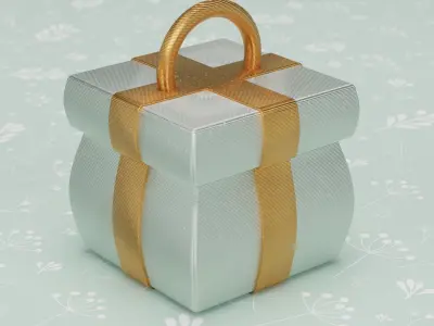 Christmas Present Gift Box 3D print model