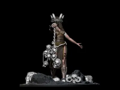 Abyssal Arcanist  The Tiefling Sorceress of Darkness 3D print model
