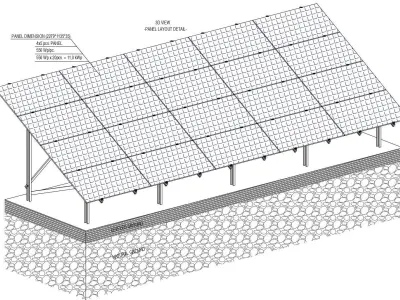 5 MW Solar Project Type 6 3D model