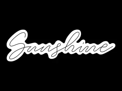 Sunshine Neon Sign 3D model