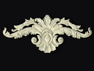 Central decor ornament for furniture 3D model 693