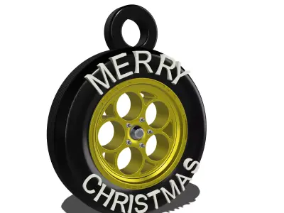 Christmas Ornament Weld Wheel 3D print model