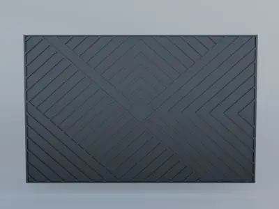 wall paneling set 3D model  Low-poly 3D model