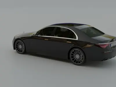 Mercedes-Benz S-Class W223 Low-poly 3D model