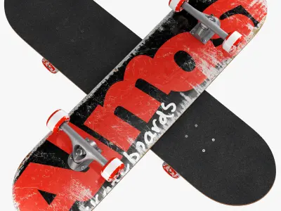 decorative set red 3D model