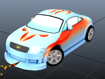Audi Roadster Low-poly 3D model