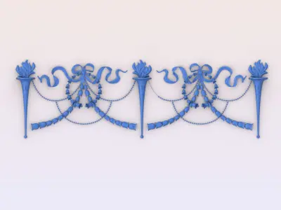 Ornamental Linear Pattern Col 1 3D model