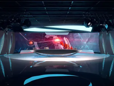 Virtual Studio 37 PBR Low-poly 3D model