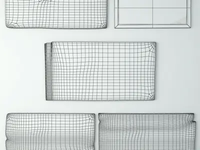 Antique Calligraphy Panels 3D model