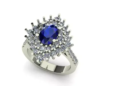 Oval anturaj ring 3D print model