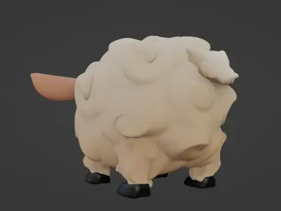 Cartoon Sheep 3D model