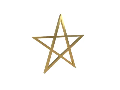 Pentagram Symbol v1 003 Low-poly 3D model