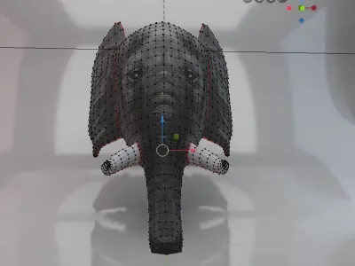 Elephant Head Mask Low-poly 3D model