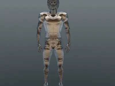 American Footbal Uniform with mannequin 3D model