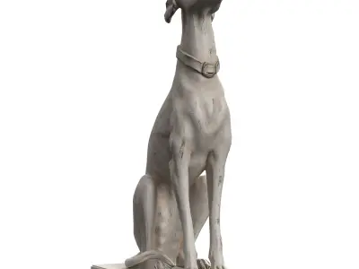 Roberto Giovannini Gray Hound LowPoly PBR Low-poly 3D model