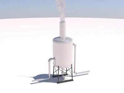 Refinery Industrial Furnace 05 3D model