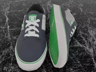 DC TONIK 3D SHOES - NAVY BLUE SNEAKERS Low-poly 3D model