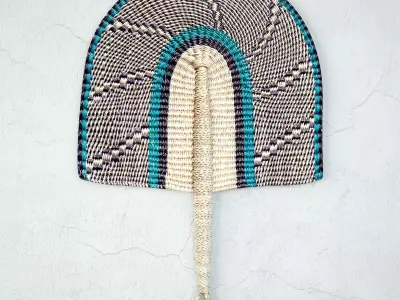 African Handwoven Fan 13 3D model