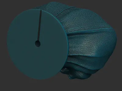 Skull lamp with pimple hat  open eyes 3D print model