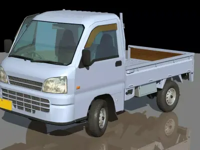 japanese low fuel consumption truck 3D model