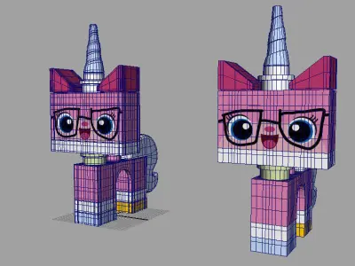 Unikitty Lego Movie Low-poly 3D model