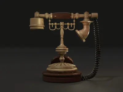 Vintage phone  3D model 3D model