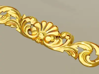 Molding 3dmodel for interior Low-poly 3D model