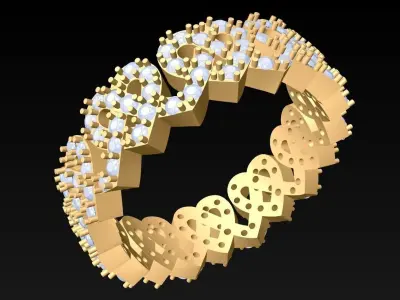 Diamond Ring - Womens Rings - N311859 3D print model