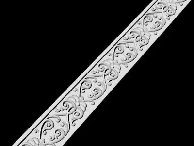 Central decor ornament for furniture 3D model 737