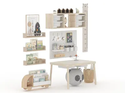 Toys Decor and Furniture for Nursery 3D model